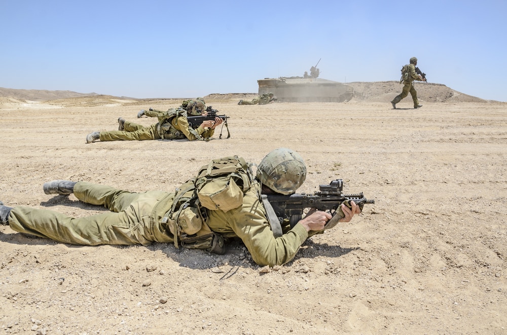 Israeli soldier firing