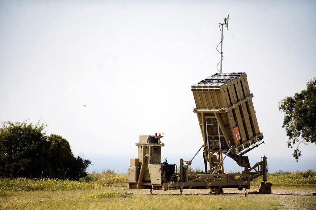 Iron Dome battery near Gaza