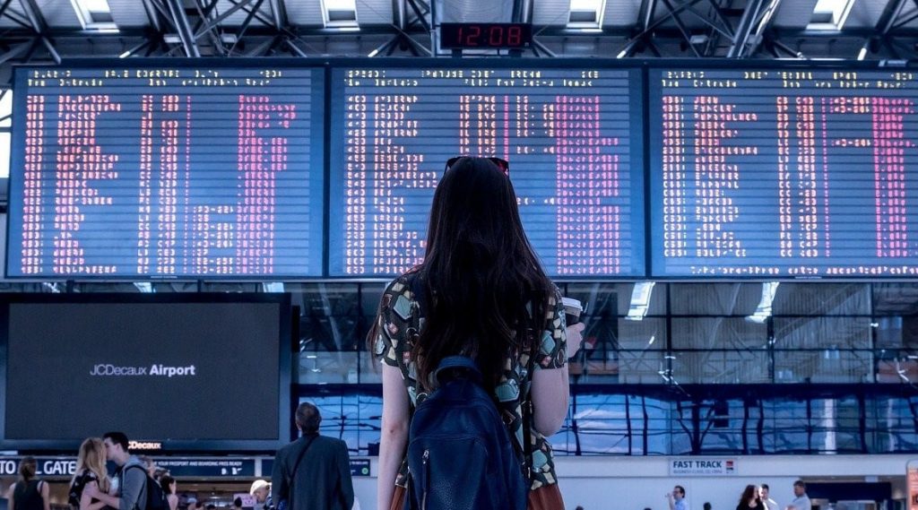 Woman in airport