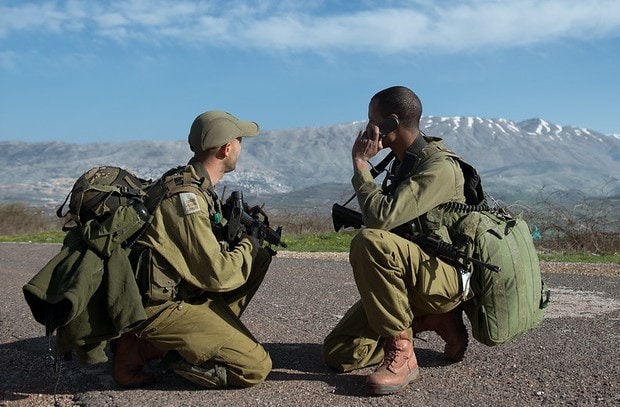 IDF soldiers on Syria border